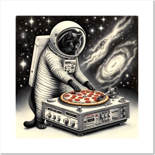 Dj Pizza Cat in Space Posters and Art